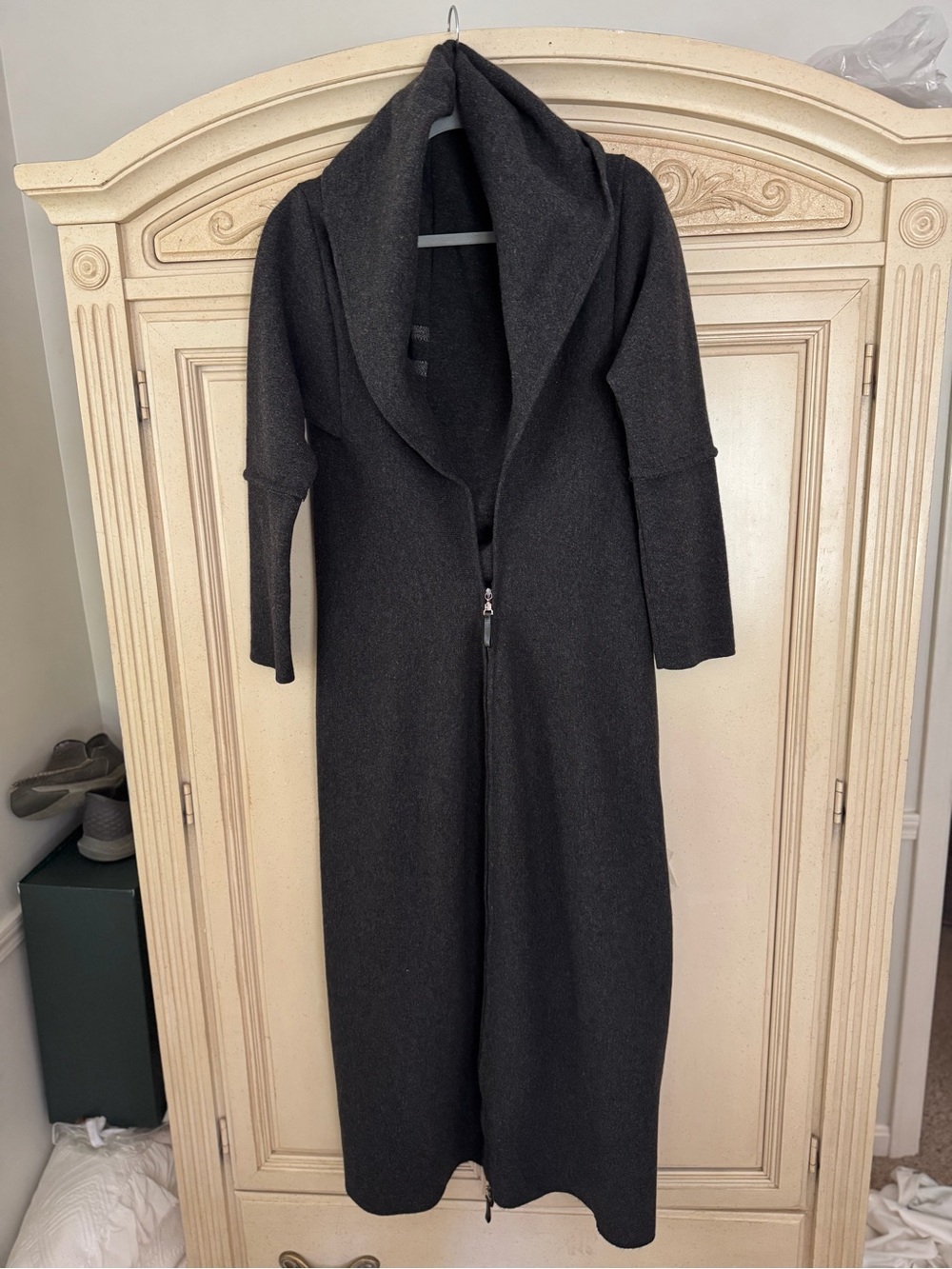 Long Hooded Black coat